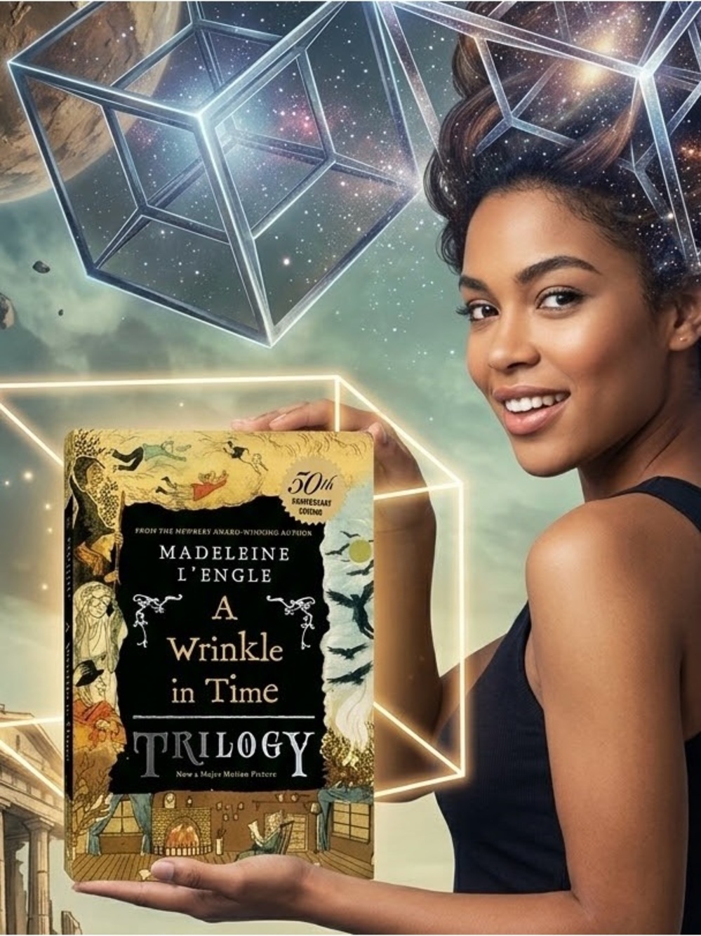 Madeleine L'Engle A Wrinkle in Time Trilogy 50th Anniversary Paperback Book 50th